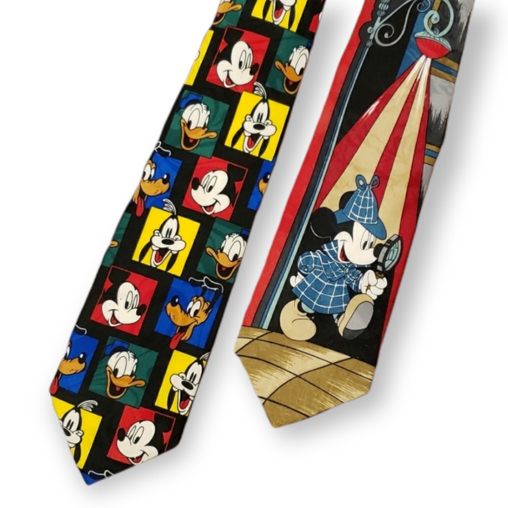 DISNEY Mickey Mouse Men's Neckties - Set of Two (2)